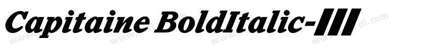 Capitaine BoldItalic字体转换